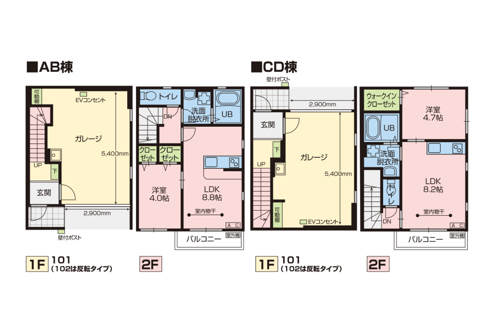 A~D棟 間取り図 loading=