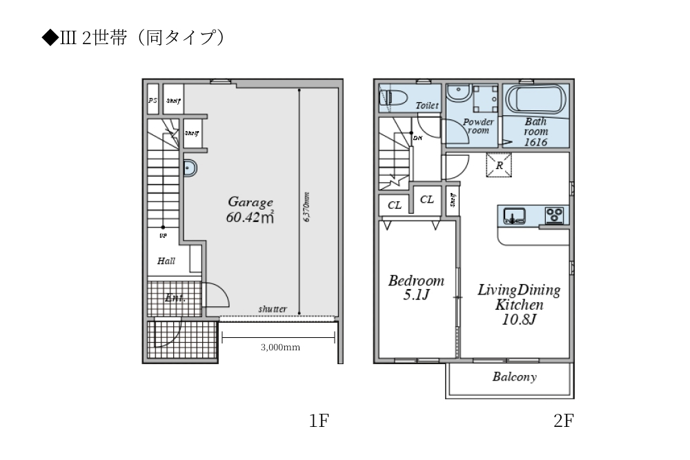 Ⅲ 2世帯（同タイプ） loading=