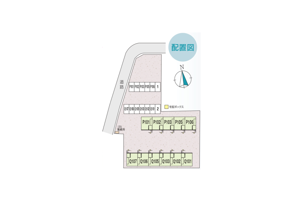 全11戸・各戸に屋外平面駐車場付き loading=