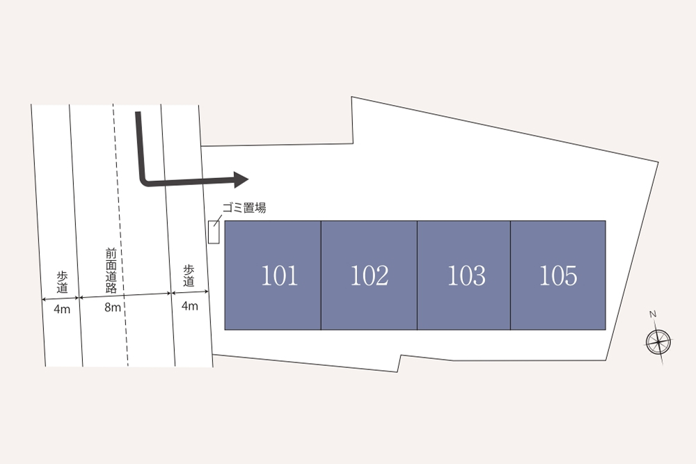 全4戸の大通りに面したガレージハウス
 loading=